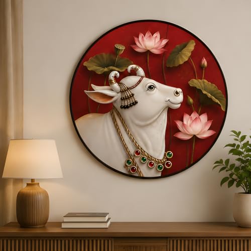 Image of Pichwai Cow Wallpaper for Mandir 60x60 cm