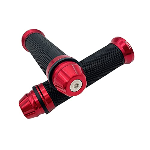7/8'' Universal Motorcycle Handlebar Grips Bike Grips Thruster Grips 22mm 24mm for CBR650F CB650F SMAX FZ16 Z800 GTR by D1Mï¼ˆRose redï¼‰