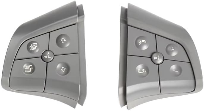 Steering Wheel Switch Button Car Multi-Function Steering Wheel Switch Button Kit Control Key for Benz W164 W245 W251 ML GL 400 450 2006-2009(Model B Beige)