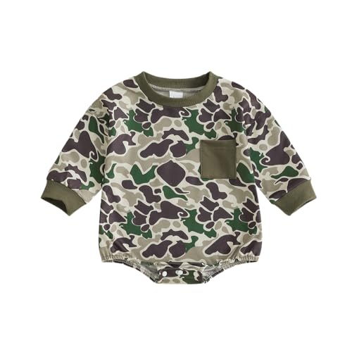 Image of Kavousa Baby Boy Clothes Fall Spring Baby Boy Bubble Romper Long Sleeve Jumpsuit One Piece Outfit Newborn Infant Clothing