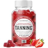 NutraPep Tanning Gummies for Women - Self Tan Bronzing Supplement that Work Without Sun - No Sugar Vegan with Astaxanthin Lycopene Beta Carotene Vitamins - Glow Up Skin Health Daily Oral Tanning Chews