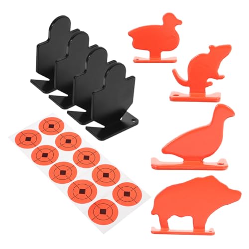 Cibles d'entraînement métalliques acier inoxydable tir extérieur loisirs silhouette animale x8