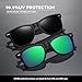 Occhsouo Polarized Sunglasses Womens Men - Sun glasses Fashion Trendy Driving Fishing UV Blocking UV400 Protection (A18-black*2+green*2)