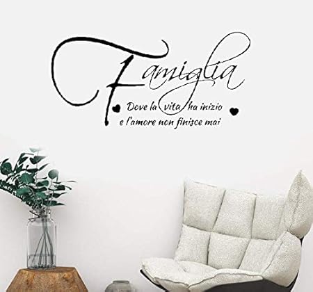 Adesivo Murale 3d Bambini Citazioni Di Amore Famiglia In Italiano I Frasi Di Famiglia Adesivi Da Parete Scritta Citazioni Di Amore Famouse Amazon It Fai Da Te