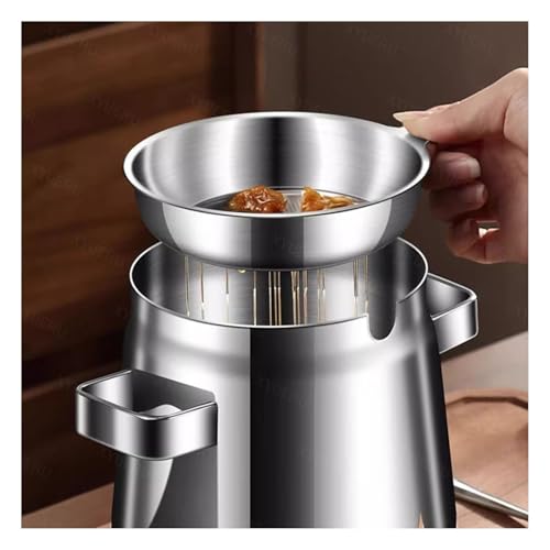 Olla de acero inoxidable con tamiz de alta resistencia para grasa de cocina 4