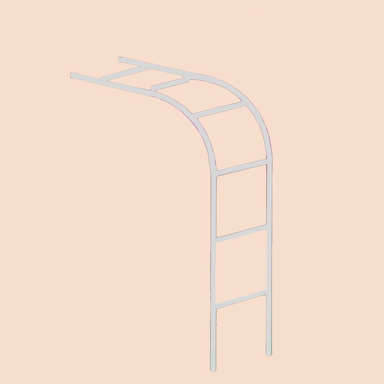 Garden Arch Metal, Against Wall Garden Arches, Stainless Steel Half Side Rose Arch, Patio Climbing Vines Support Pergola, Outdoor Terrace Trellis Decorative Garden Arbor (Color : Side Tube 25mm, Siz