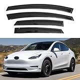 IG Window Visor for Tesla Model Y 2020-2024, Rain Guard Tape-On Extra Durable Sun Wind Side Vent Window Deflector, 2020 2021 2022 2023 2024