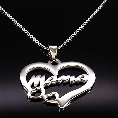 Collar de acero inoxidable para recién nacido, fiesta de cumpleaños, día de la madre, regalo para mamá, madre y bebé