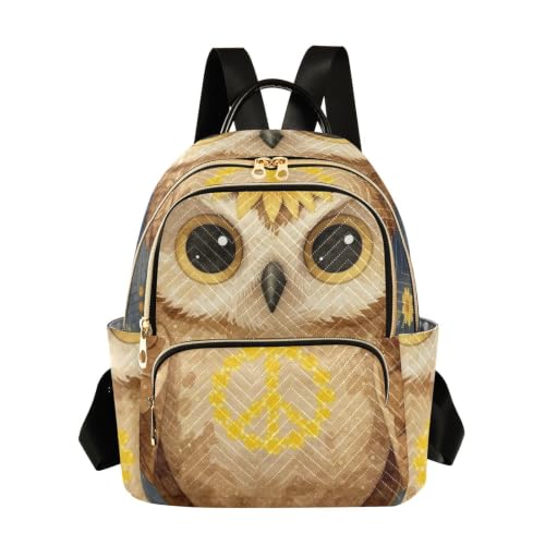 Sac à dos tendance Wudan S-M école chouette tournesols fille ado