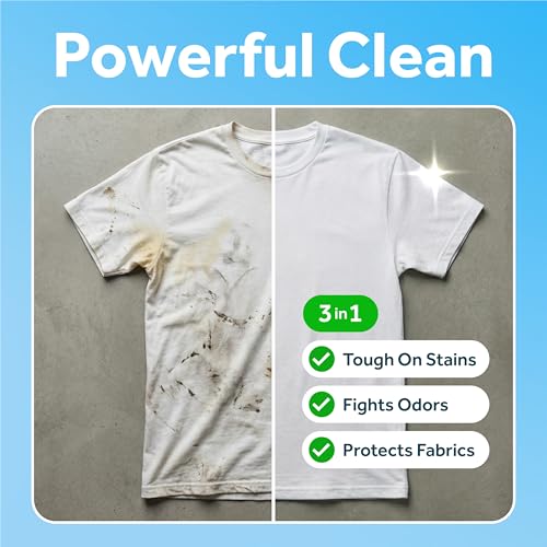 Image of Laundry Detergent Sheets | Clothes Detergent Laundry Soap Sheets for Travel - Mess-Free, Ultra Concentrated, Recyclable Packaging, Stain Fighting - Refreshing Mist Scent, 60 Count