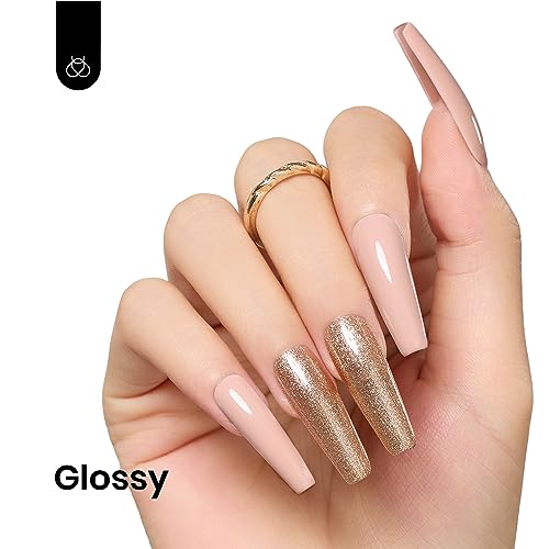 beetles Nude Gel Polish - 15ml 0.5Oz Hazelnut Milk Soak Off Gel Nail Art Manicure Salon DIY Nail Polish Design Decoration at Home Uv Nails Lamp Needed - 4