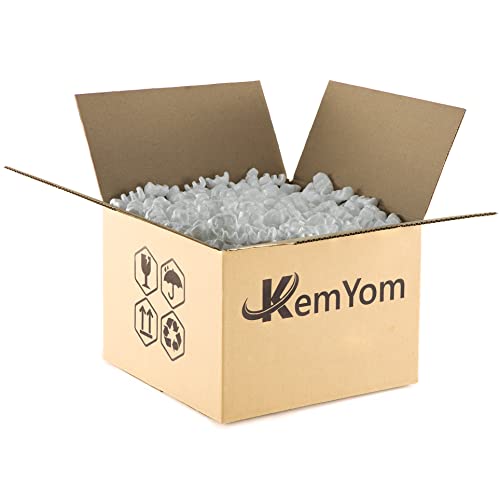 KemYom - Material de Relleno para Cajas de Embalajes - Relleno de Embalajes - Poliestireno, Acolchado y Protección para Cajas Cartón mudanzas – Acelera el Embalaje (0,3m3 = 300 LITROS)