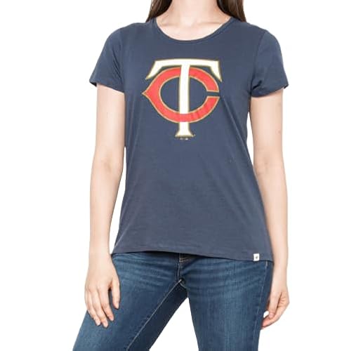 47 Brand Minnesota Twins Premier Frankie T-Shirt (US, Alpha, Medium, Regular, Regular, Atlas Blue)