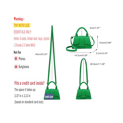 Image of Ayliss Micro Mini Crossbody Handbag Women's Purse Clutch Cute Mini Trendy Bag Top Handle PU Leather Shoulder Bag