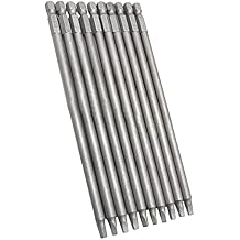 10Pcs Square Head Bits #2, Square Head Screwdriver Bits #2 Long Magnetic 1/4-Inch Shank Square Drive Bit-5.9 Inch Length