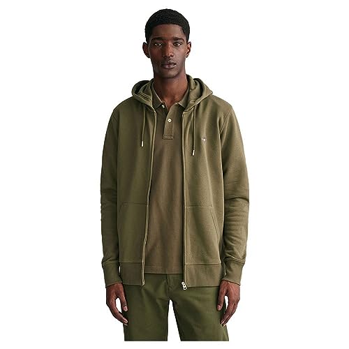 Gant Herren Reg Shield Full Zip Hoodie Kapuzenpullover, Juniper Green, XL...