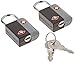 SwissGear TSA-Approved Travel Sentry Luggage Locks - Set of 2 Mini Locks with 2 Keys, Black, One Size