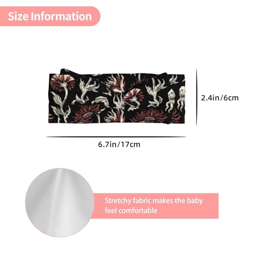 Abstract Flower Print Baby Girl Bows Headbands Baby Girls Newborn Headbands Infant Toddlers 0-6 Months3