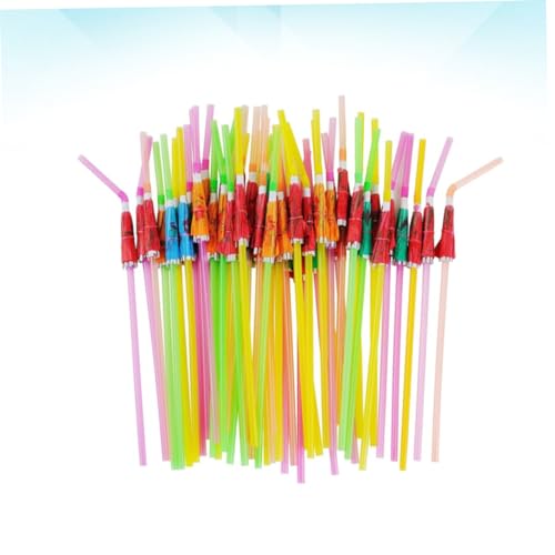 Pitillos desechables con diseño sombrilla 100 piezas miniatura 2