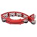 Hand Tambourine Bell Hand Drum Bell Fish Shaped Double Row Tambourines Musical Rhythm Instrument without Burrs for Children(red)