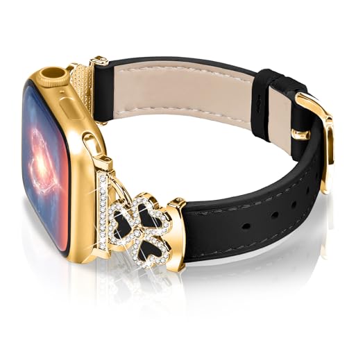OULUCCI Apple Watch�p�o���h ���f�B�[�X 40/38/41/42/44/45/46mm �h���b�V�[�ȃX�������U�[�X�g���b�v �f�U�C�i�[ �X���[�n�[�g�f�U�C���o�b�N�� iWatch Series 10/9/8/7/6/5/4/3/2/1/S