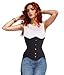 TLGW Fashion Womens 24 Steel Boned Heavy Duty Waist training Long Torso Corset Shaper Plus Size Bodyshaper Underbust Open Cup (US, Numeric, 30, Regular, Regular, Regular Curvy 13 Inches Front)