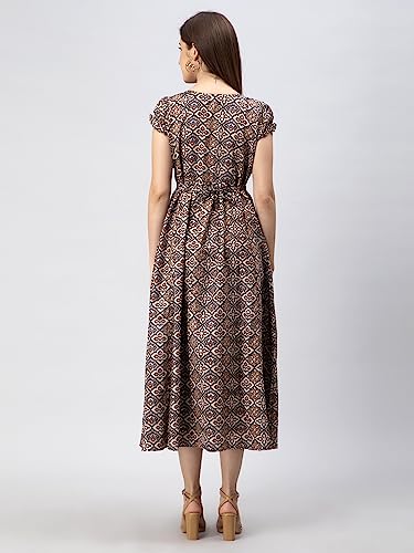 Image of CEE 18 Cotton Rayon A-Line Flaired Maternity Feeding Kurti for Women with Zippers | Pregnancy Dress for Women | Breastfeeding Dress for Women | Nursing Dress for Women Pre and Post Pregnancy