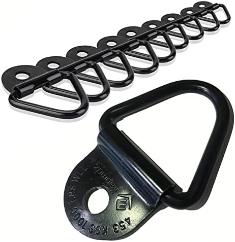 Heavy Duty Truck Bed Tie Down Anchors Rings Trailers Hook Cargo Bolt on V Ring Pickups Rail Accessories (10 Pack)