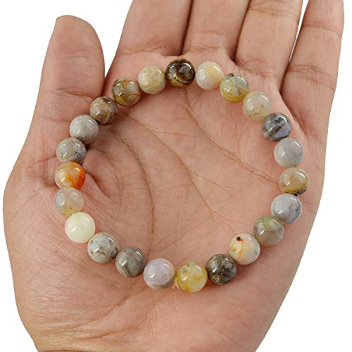 Image of Reiki Crystal Products Natural Crystal Stone Bracelet 8 mm Round Beads for Men & Women | Gemstone Jewellery Bracelet | Reiki Charged | Multiple Stone Variants Available