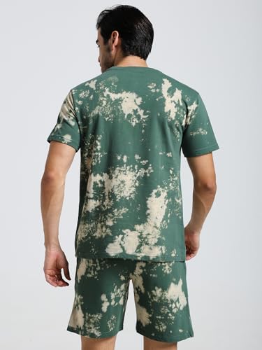 Image of Vogaan Men's Cotton Short Sleeve Tracksuit Summer T Shirt & Shorts Set with 2 Pockets || Casual Co-ord Sets
