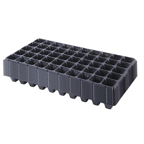 Ioensy 12 Plateaux de Semis Alvéolés en PP, avec Trous de Drainage, Bacs de Germination pour Semis de Légumes, Fleurs, Fruits, Plaques Pépinière...