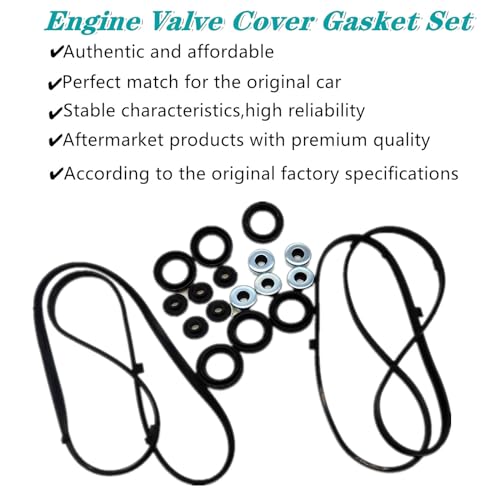 Image of Engine Valve Cover Gasket Set VS50607R, for Acura MDX RL TL 3.5L,for Honda Accord 3.0L 2003-2004 Odyssey Pilot Ridgeline 3.5L 2006-2008 Saturn Vue 3.5L 2004-2007,Replace#VS50607R 0361708