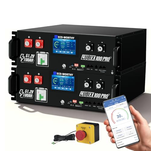 Image of ECO-WORTHY Cubix100 Pro 48V 200Ah Server Rack LiFePO4 Lithium Battery