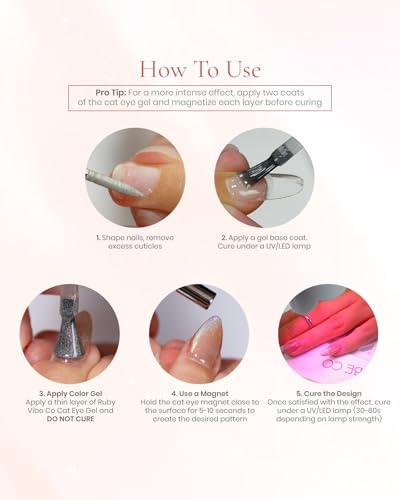 Gel Magnético Uñas Rainbow Holográfico Ruby Vibe 10 mL miniatura 4