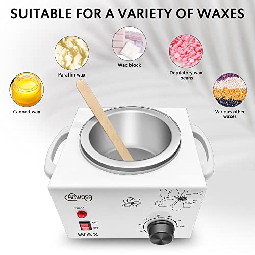Single Wax Warmer Professional Electric Heater Machine for Hair Removal, Large Pot Paraffin Facial Skin Body SPA Salon Equipment With Adjustable Temperature Set
