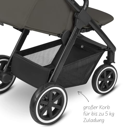 ABC Design Avus Air – Handlicher und komfortabler Buggy für den lebendigen Alltag. Mit großen Lufträdern, flacher Liegeposition und kompaktem Faltmaß – ab Geburt bis 22 kg (weiß)