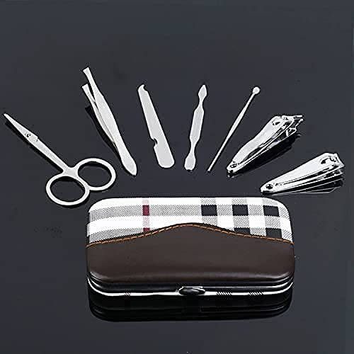 7 in 1 Manicure, Pedicure Kit, with Mini Storage Purse, Stainless Steel [multi-color]-image-22