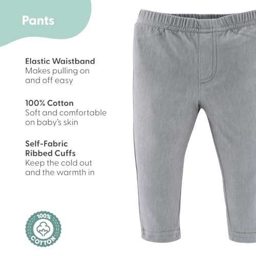 The Peanutshell Baby Boys or Girls Jeggings Set of 4, Soft Stretchy Pants, Leggings, Infant & Toddler Clothes, Neutral2