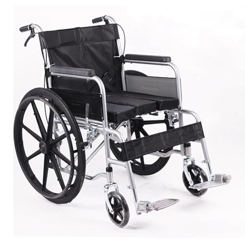 JYVDggKKW sillas de Ruedas Sillas de Ruedas de Acero al Carbono, sillas de Ruedas de Transporte Ligeras con Freno de Mano, Asiento ergonómico, Silla de Ruedas Manual Deportiva portátil Portátil
