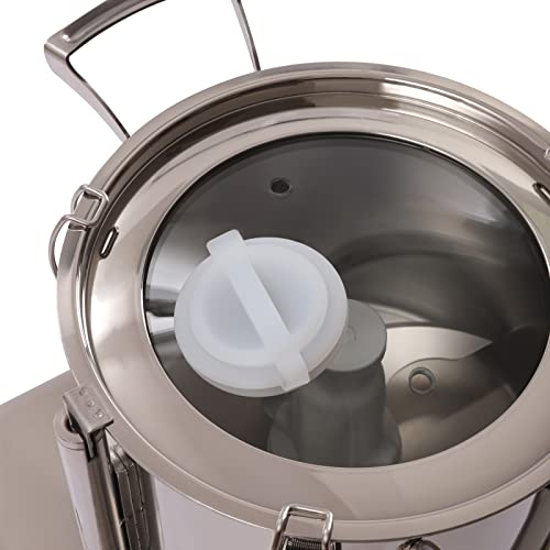 Stainless Steel Food Grinder, Commercial Electric Stainless Steel Food Chopper Food Processor with Blades with Power Cord for Vegetables, Onions, Garlic, Meat, Nuts and Baby Foods - Image 5