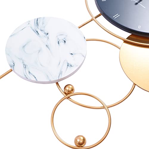 Reloj de Pared Digital Grande Moderno Azul y Oro miniatura 4