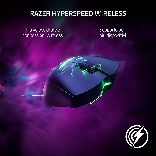 DeathAdder V3 Pro - Mouse leggero per E-Sport Ergonomico Wireless (Design Leggero da 63 grammi, Sensore Ottico Focus Pro 30K, Interruttori del Mouse Gen-3, Wireless HyperSpeed) Bianco - Mouse gaming - Immagine 7
