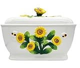 3-D Sunflower Ceramc Bread Box 13-3/4'L, 83075