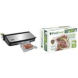 FoodSaver FM2435-ECR Vacuum Sealing System with Bonus Handheld Sealer and Starter Kit, Silver &...