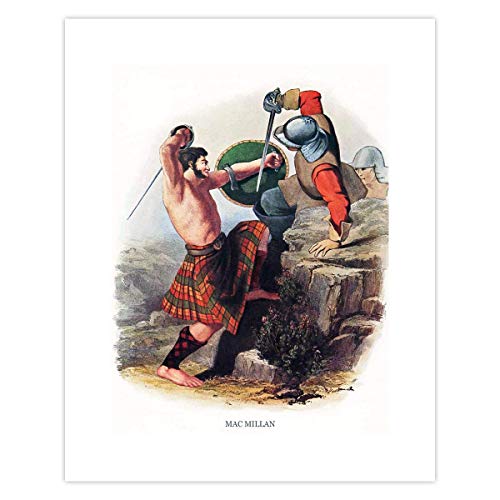 MacMillan Clan, Last Name Wall Art Scottish Decor, Family Surname Artwork, Highlands Dress - Unframed by Cloud Nine Prints