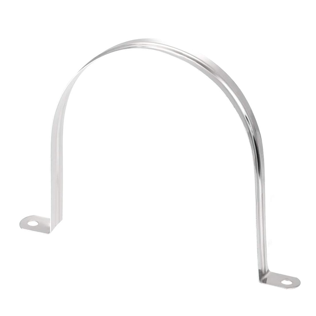 Unifizz 120mm(4.7") Rigid Pipe Strap 2 Holes U Bracket Cable Clamp, 201 Stainless Steel Tension Tube Clip Conduit Clamp Hanger 12pcs