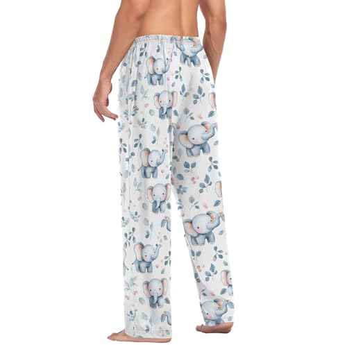 vvfelixl Mens Pajama Pants Cute Elephant Men's Pajama Bottoms Sleep Lounge Pj Pants for Men Drawstring Pockets S-XXL4