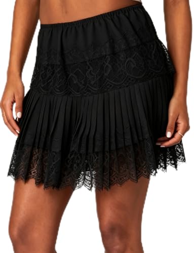 Image of Womens Y2k Ruffle Bloomer Short Lolita Layered Lace Mini Skirt | Country Concert Festival,Lace Skirts,Fluffy Ruffle Shorts,Pettipants for Women,Lolita Bottoms,Grunge Asymmetrical Skirt Party