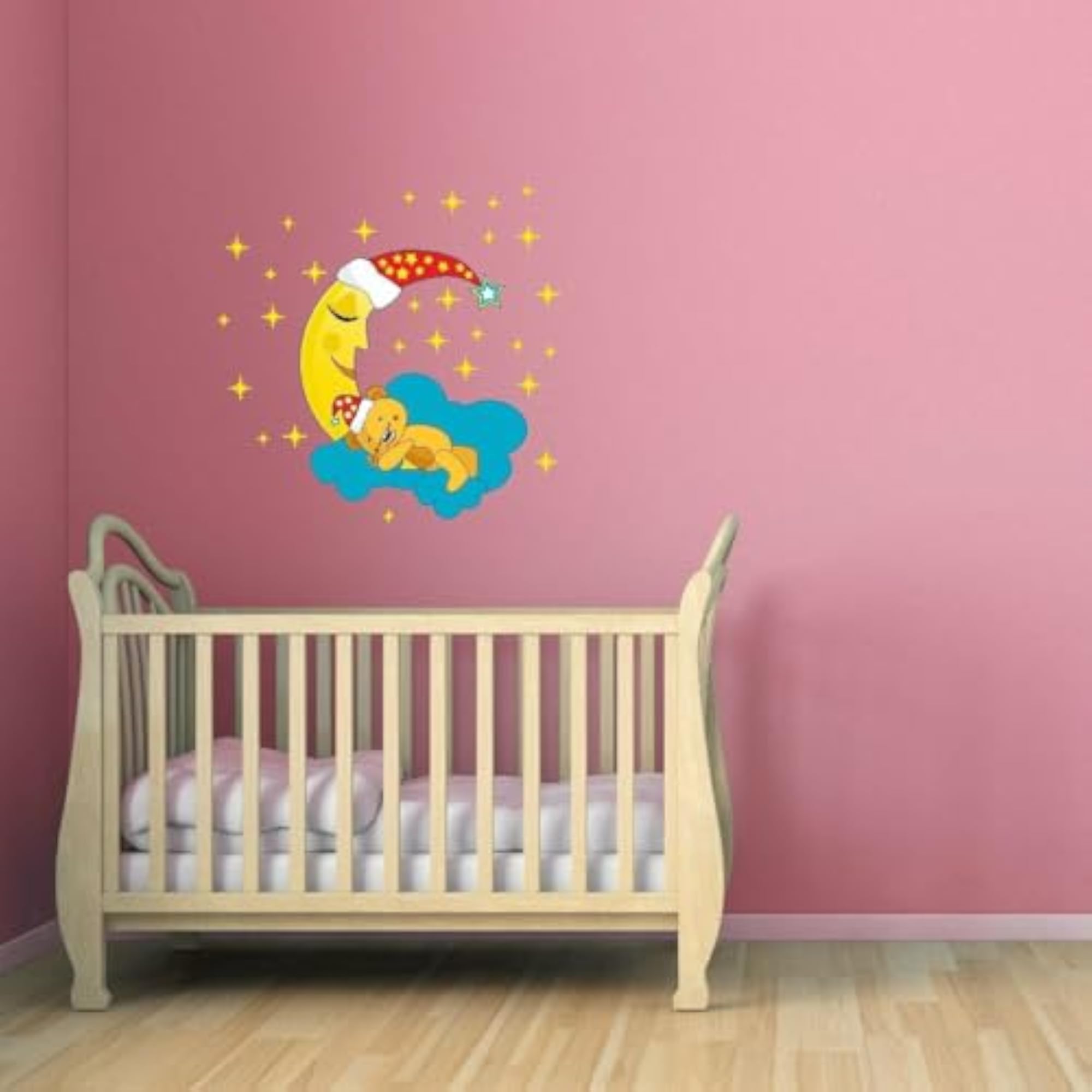 Baby Bear Sleeping Vinyl Wall Decal for Kids Room