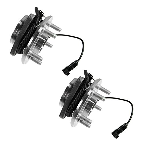 Image of TRQ Front Driver and Passenger Side Wheel Bearing and Hub Assembly Set 2 Piece Compatible with 2007-2011 Dodge Nitro 2008-2012 Jeep Liberty